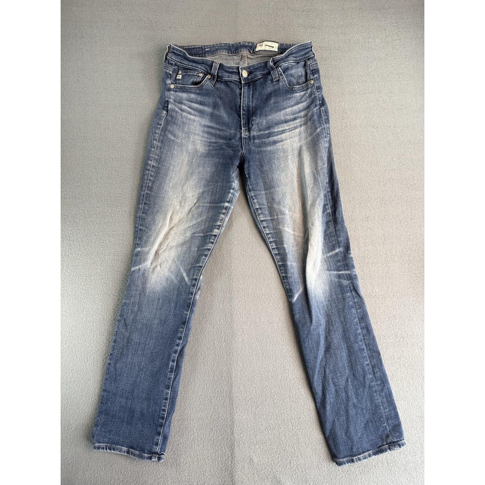 AG Adriano Goldschmied Mari Jeans Womens 30R Med Blue High Rise Straight Denim